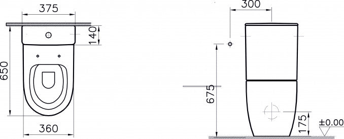 Monoblok VITRA SENTO RIMEX sa soft close slim duroplast wc daskom (VMS20) Monoblokovi Vitra VMS20 Madras doo Beograd