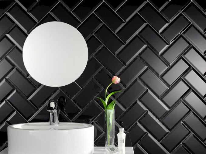 NEGRO biselado brillo 10x20 33634 (Z) (CVA-006) Pločice Ceramica Vilar Albaro Madras doo Beograd