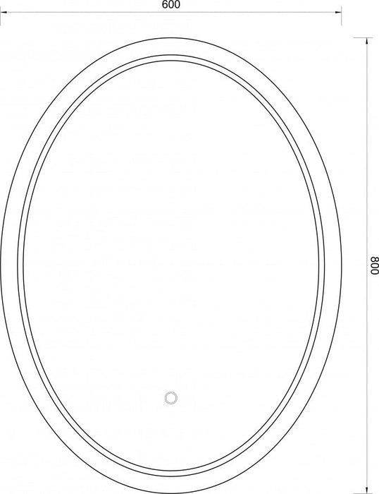 Ogledalo 60x80 sa LED osvetljenjem (H-211) Ogledala sa rasvetom Minotti H-211 Madras doo Beograd