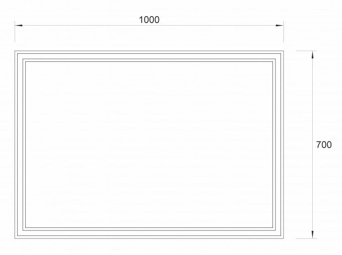 Ogledalo CONCEPT 1000x700 (C-06-03K-B) Ogledala sa rasvetom Concept C-06-03K-B Madras doo Beograd