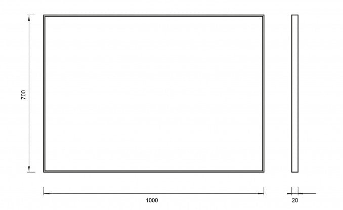 Ogledalo CONCEPT 1000x700 silver ram (C-06-06SR) Klasična ogledala Concept C-06-06SR Madras doo Beograd