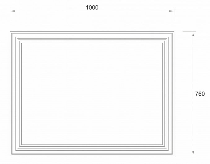 Ogledalo CONCEPT 1000x760 Golden (C-06-03Q-G) Ogledala sa rasvetom Concept C-06-03Q-G Madras doo Beograd