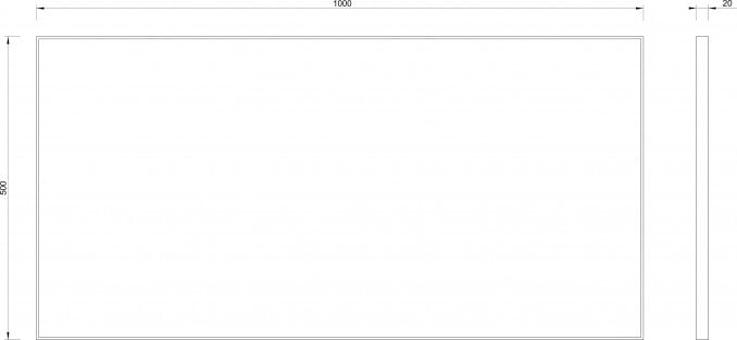 Ogledalo CONCEPT 500x1000 silver ram (C-06-03SR) Klasična ogledala Concept C-06-03SR Madras doo Beograd