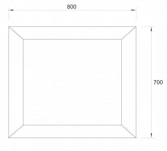 Ogledalo CONCEPT 800x700 (C-06-03Z-B) Ogledala sa rasvetom Concept C-06-03Z-B Madras doo Beograd