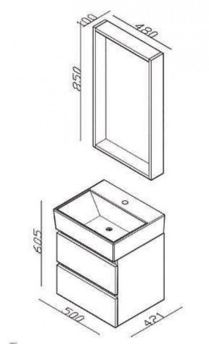 Ogledalo LINEART PLAZA 500 legnano (PLA0500L.LD) Ogledala sa rasvetom LineArt PLA0500L.LD Madras doo Beograd