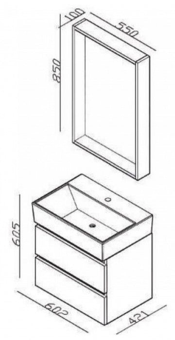 Ogledalo LINEART PLAZA 600 legnano (PLA0600L.LD) Ogledala sa rasvetom LineArt PLA0600L.LD Madras doo Beograd