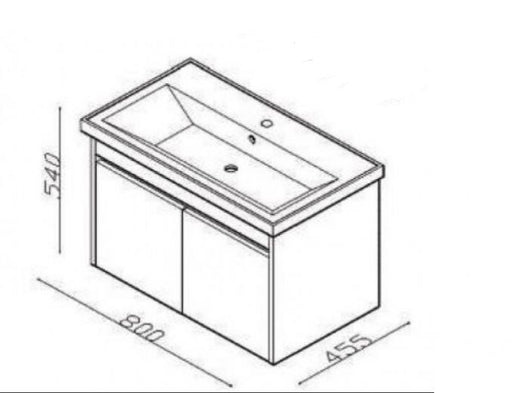 Ormarić LINEART ENJOY 80 atlantis sa lavaboom dvoja vrata (ENJ0800A.BS) Ormarići sa lavaboom LineArt ENJ0800A.BS Madras doo Beograd