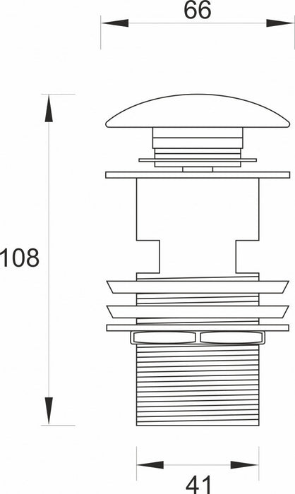 Pop-up MINOTTI 5/4 sa prelivom i keramičkom kapom okrugli beli (A-2005-CH) Rezervni delovi za sanitariju Minotti A-2005-CH Madras doo Beograd