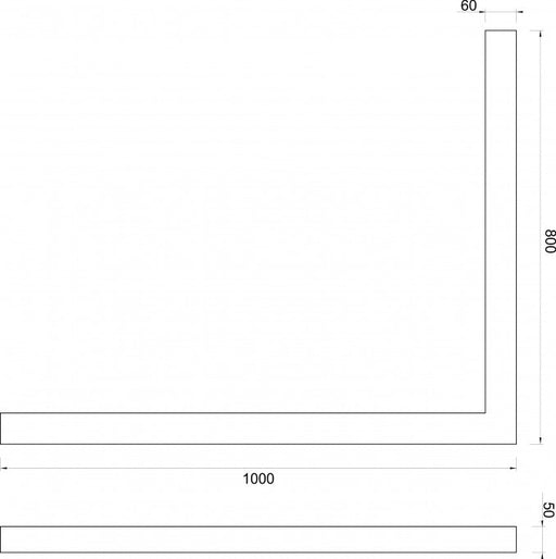 Postolje za tuš kabinu CONCEPT 1000x800x50 belo desno (C-10-100WD) Postolja za tuš kabinu Concept C-10-100WD Madras doo Beograd