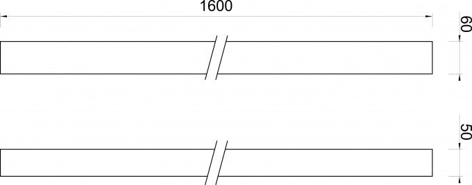 Postolje za tuš kabinu CONCEPT 1600x50 crno ravno (C-10-1600B) Postolja za tuš kabinu Concept C-10-1600B Madras doo Beograd