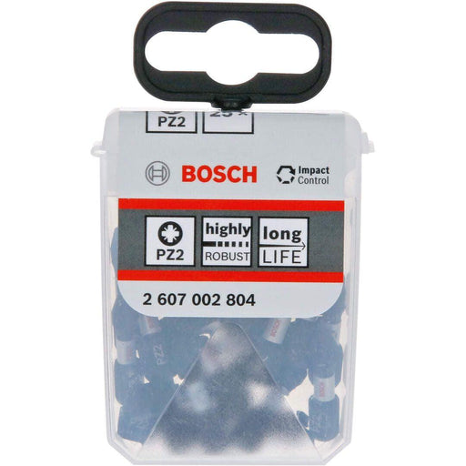 PZ2 25mm kovani bitovi u Tic Tac pakovanju 25kom Impact Control Bosch - 2607002804 Set bitova BOSCH BOSCH-2607002804 Madras doo Beograd