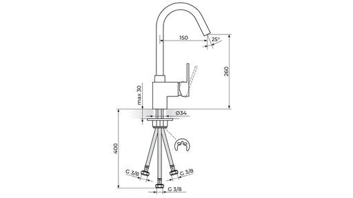 QUADRO BATERIJA ZA SUDOPERA 3 CREVA ROSAN JQ38103 Baterije za sudoperu Rosan JQ38103 Madras doo Beograd