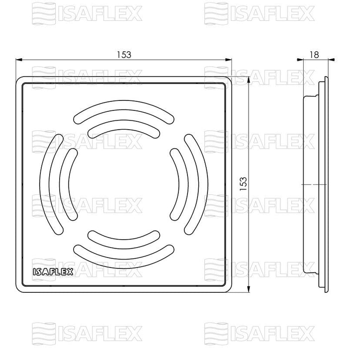 REŠETKA 15X15 INOX VIR ISAFLEX (7041) Rešetka Isaflex Madras doo Beograd
