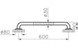 Rukohvat VITRA 60cm inox za osobe sa posebnim potrebama (320-3010(A44449)) Artikli za osobe sa posebnim potrebama Vitra 320-3010(A44449) Madras doo Beograd