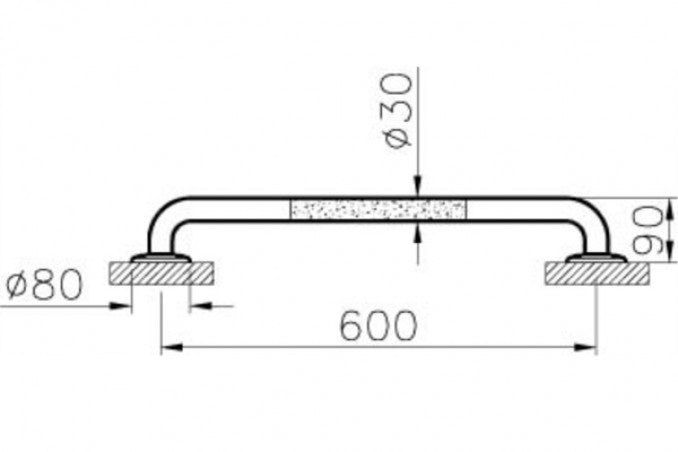 Rukohvat VITRA 60cm inox za osobe sa posebnim potrebama (320-3010(A44449)) Artikli za osobe sa posebnim potrebama Vitra 320-3010(A44449) Madras doo Beograd