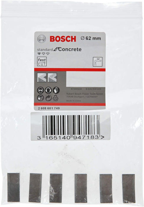 Segmenti za Bosch dijamantsku krunu Standard for Concrete 62mm - pakovanje 6 komada (2608601749) Segmenti za dijamantsku krunu BOSCH BOSCH-2608601749 Madras doo Beograd