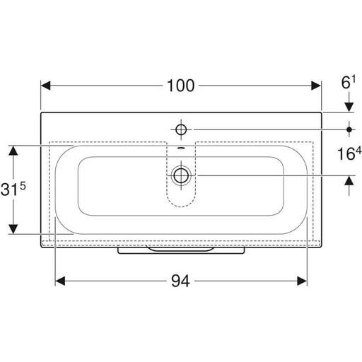 SELNOVA SQUARE 1000 ORMARIĆ SA LAVABOOM 2 FIOKE AMERIČKI ORAH GEBERIT Ormarići sa lavaboom Geberit Madras doo Beograd