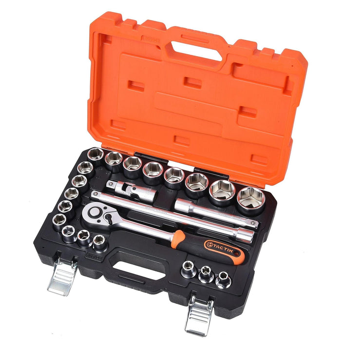 Set 23 del. nasadnih ključeva sa čegrtaljkom 1/2" HEX/mm Tactix Madras doo Beograd