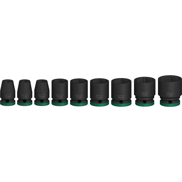 Set 9 kovanih nasadnih ključeva Bosch PRO Impact Socket 10-27mm 1/2" (2608003038) Set nasadnih ključeva BOSCH Madras doo Beograd