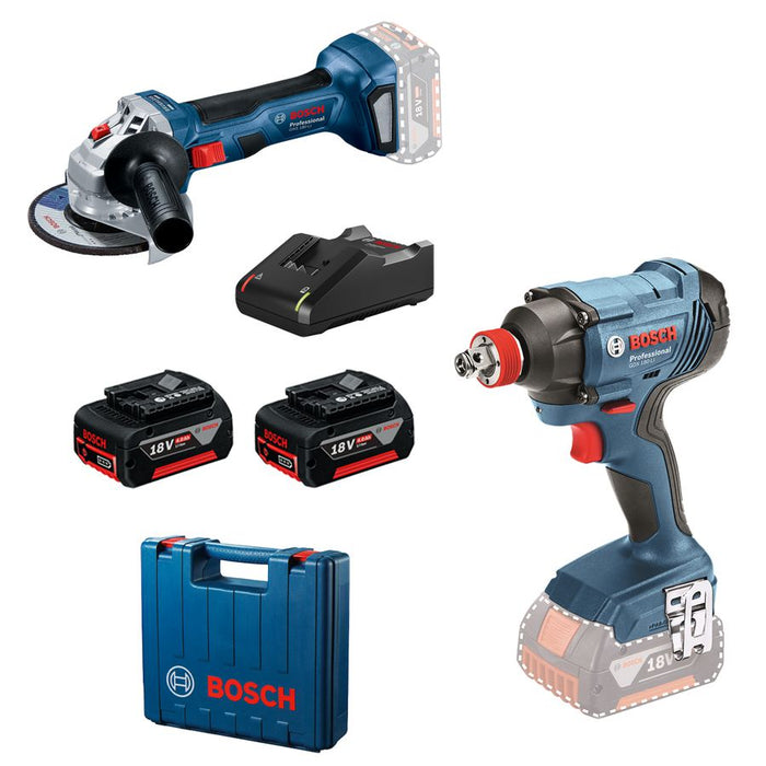 Set akumulatorskog alata Bosch GDX 180-LI + GWS 180 Li 18V; 2 x GBA 4.0Ah + GAL 18V-40 u koferu (0615990N1U) Aku set alata BOSCH BOSCH-0615990N1U Madras doo Beograd