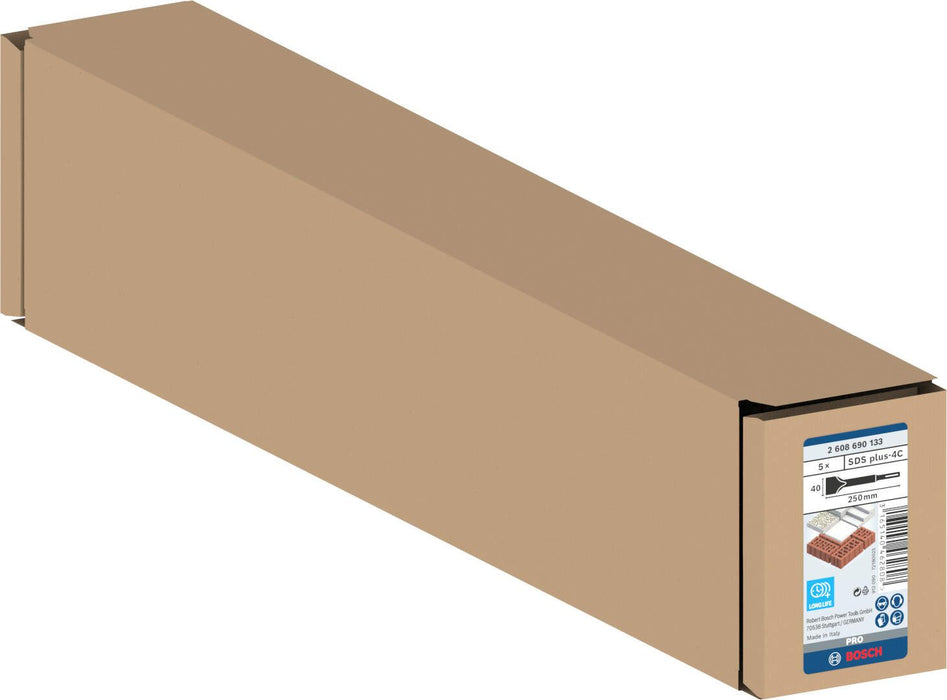 Set lopatastih dleta 40x250 mm 5/1 Bosch PRO SDS plus-4C (2608690133) Dleto za SDS plus BOSCH Madras doo Beograd