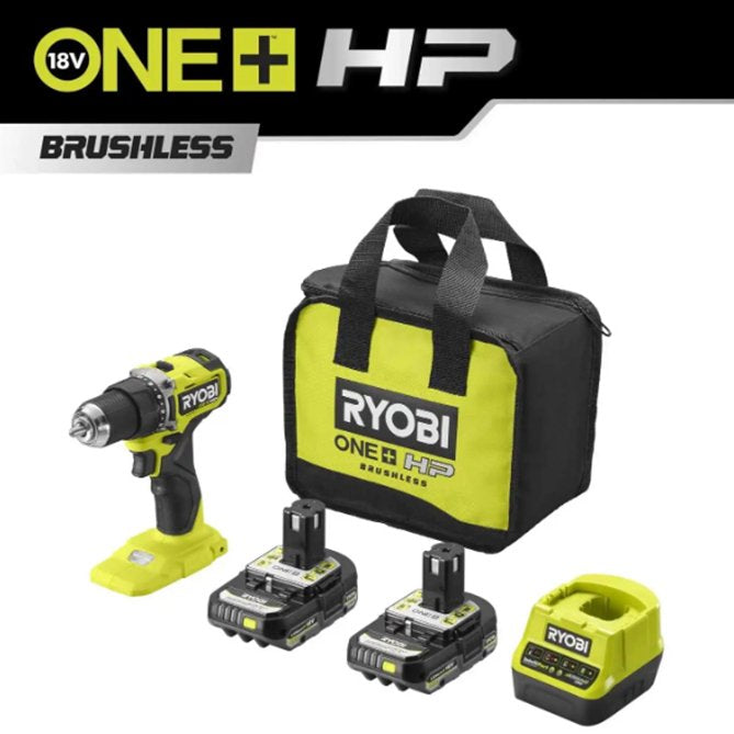 Set - udarna bušilica (18V ONE+™ HP) sa 2 baterije (2Ah) i punjačem - RYOBI RDD18C-220S pbit RYOBI RDD18C-220S Madras doo Beograd