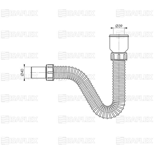 Sifon flexi za Pisoar GP-2250 - ISAFLEX Sifoni Isaflex Madras doo Beograd