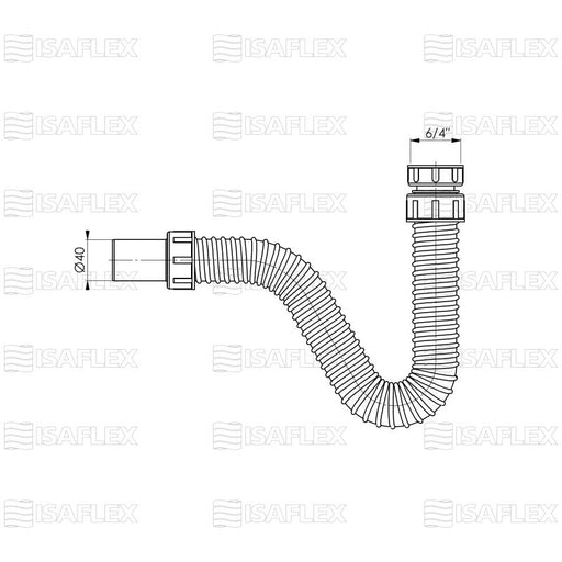 Sifon za bide 6/4″ GP-2212 - ISAFLEX Sifoni Isaflex Madras doo Beograd