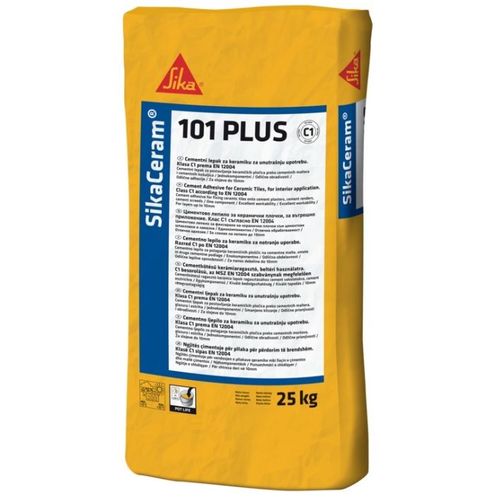 Sika Ceram 101 plus - Lepak za keramičke pločice 25kg Građevinski materijali Sika 698396 Madras doo Beograd