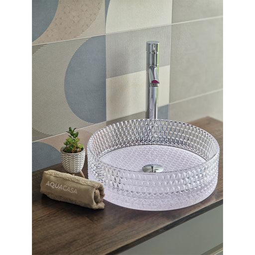 Stakleni lavabo COPEN nadgradni fi400x125mm belo dno Lavaboi Copen Madras doo Beograd