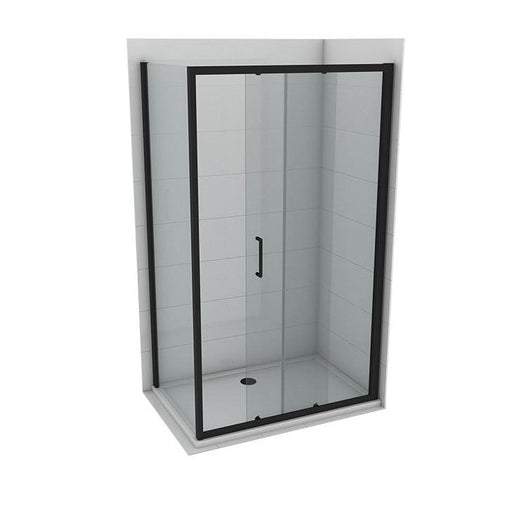Stakleni paravan COPEN ATLAS BLACK 1000x1950 transparentno staklo 6mm crni mat ram C-02-B4100T Stakleni paravani Copen Madras doo Beograd