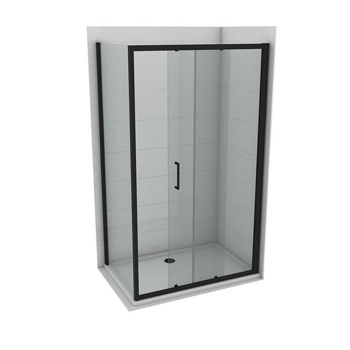 Stakleni paravan COPEN ATLAS BLACK 1000x1950 transparentno staklo 6mm crni mat ram C-02-B4100T Stakleni paravani Copen Madras doo Beograd