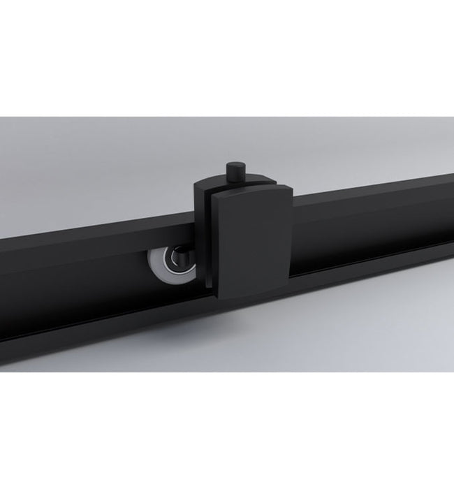 Stakleni paravan COPEN ATLAS BLACK 1400x1950 transparentno staklo 6mm crni mat ram Stakleni paravani Copen Madras doo Beograd