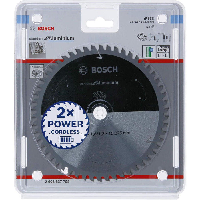 Standard for Aluminium list kružne testere za akumulatorske testere 165x1,8x15.875 T54 List kružne testere BOSCH BOSCH-2608837758 Madras doo Beograd