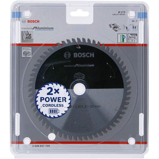 Standard for Aluminium list kružne testere za akumulatorske testere 173x1,8x20 T60 List kružne testere BOSCH BOSCH-2608837759 Madras doo Beograd