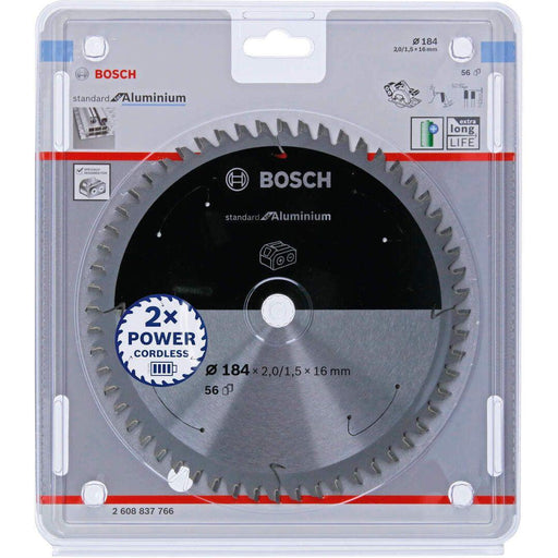 Standard for Aluminium list kružne testere za akumulatorske testere 184x2,0x16 T56 List kružne testere BOSCH Madras doo Beograd
