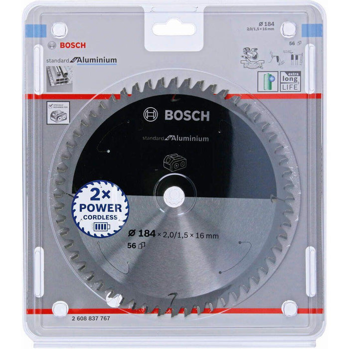 Standard for Aluminium list kružne testere za akumulatorske testere 184x2,0x16 T56 List kružne testere BOSCH BOSCH-2608837767 Madras doo Beograd