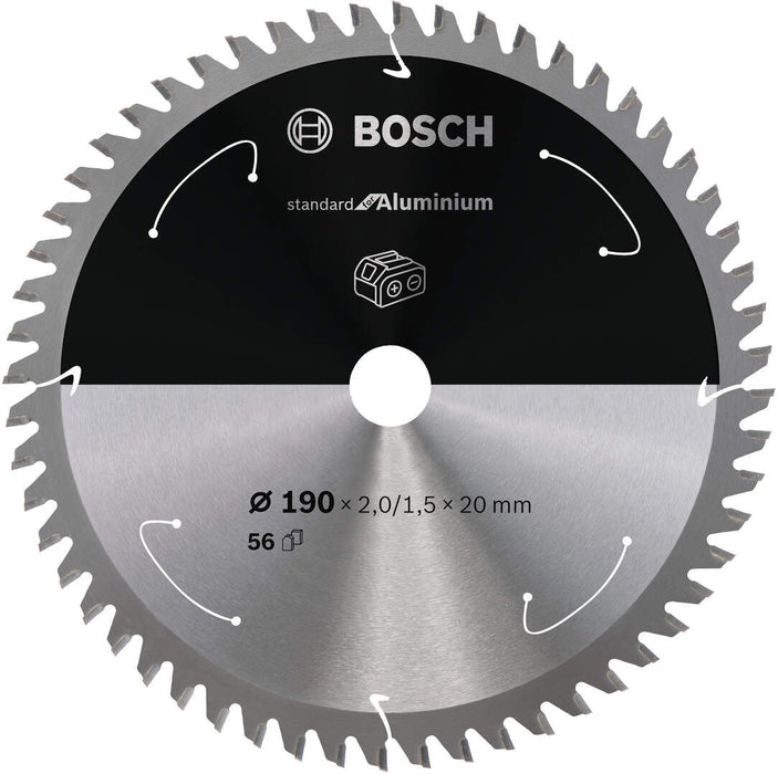 Standard for Aluminium list kružne testere za akumulatorske testere 190x2,0x20 T56 List kružne testere BOSCH BOSCH-2608837769 Madras doo Beograd