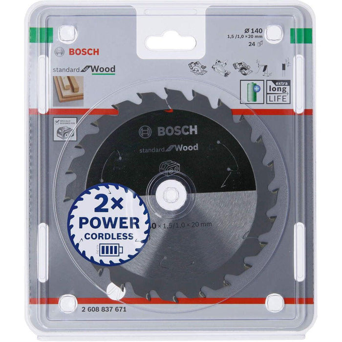 Standard for Wood list kružne testere za akumulatorske testere 140x1,5x20 T24 List kružne testere BOSCH BOSCH-2608837671 Madras doo Beograd