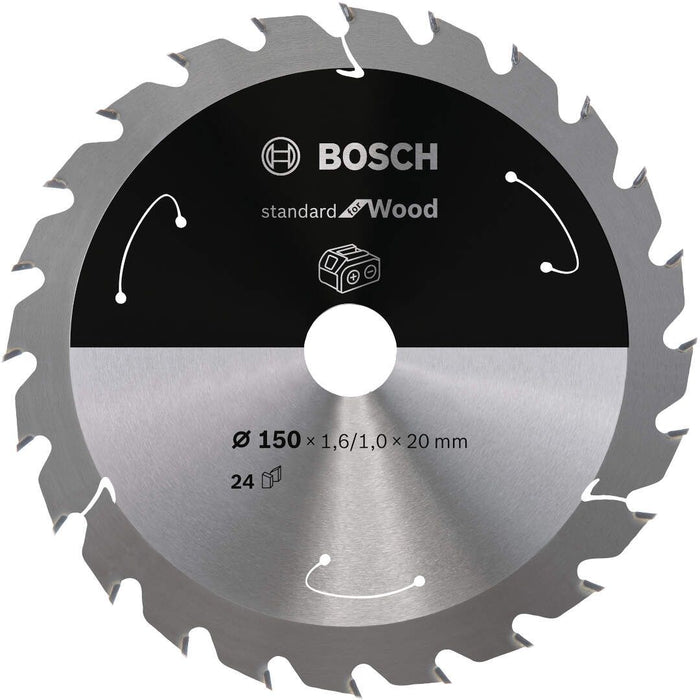 Standard for Wood list kružne testere za akumulatorske testere 150x1,6x20 T24 List kružne testere BOSCH BOSCH-2608837674 Madras doo Beograd