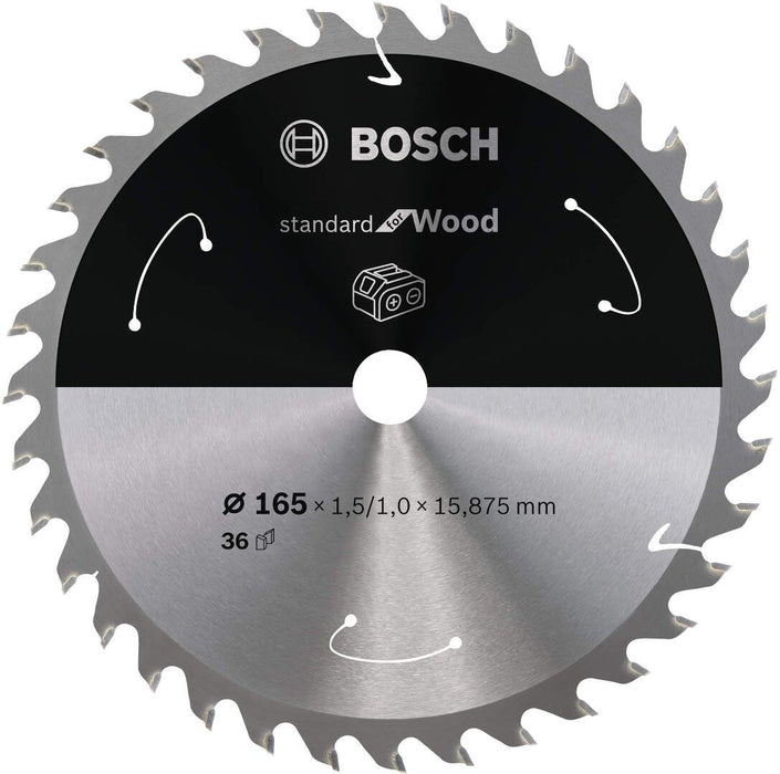 Standard for Wood list kružne testere za akumulatorske testere 165x1,5x15.875 T36 List kružne testere BOSCH BOSCH-2608837682 Madras doo Beograd