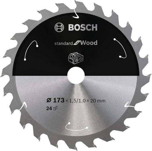 Standard for Wood list kružne testere za akumulatorske testere 173x1,5x20 T24 List kružne testere BOSCH BOSCH-2608837690 Madras doo Beograd