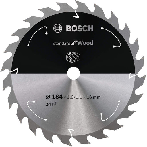 Standard for Wood list kružne testere za akumulatorske testere 184x1,6x16 T24 List kružne testere BOSCH BOSCH-2608837698 Madras doo Beograd