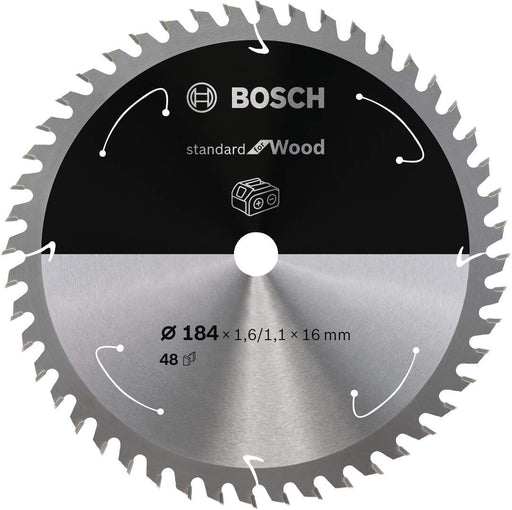 Standard for Wood list kružne testere za akumulatorske testere 184x1,6x16 T48 List kružne testere BOSCH Madras doo Beograd