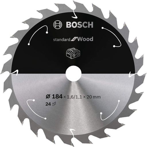 Standard for Wood list kružne testere za akumulatorske testere 184x1,6x20 T24 List kružne testere BOSCH BOSCH-2608837702 Madras doo Beograd