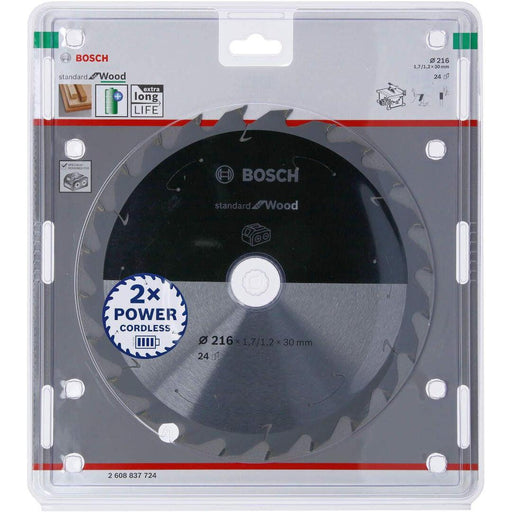 Standard for Wood list kružne testere za akumulatorske testere 216x1,7x30 T24 List kružne testere BOSCH BOSCH-2608837724 Madras doo Beograd