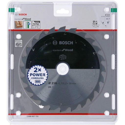 Standard for Wood list kružne testere za akumulatorske testere 216x1,7x30 T24 List kružne testere BOSCH Madras doo Beograd