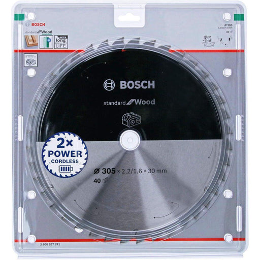 Standard for Wood list kružne testere za akumulatorske testere 305x2,2x30 T40 List kružne testere BOSCH BOSCH-2608837741 Madras doo Beograd