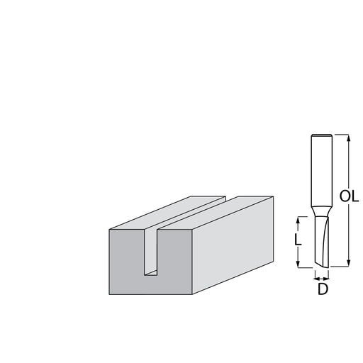 Straight Bit 1 Flute 3x13x51mm Makita D-47379 Pribor MAKITA D-47379 Madras doo Beograd