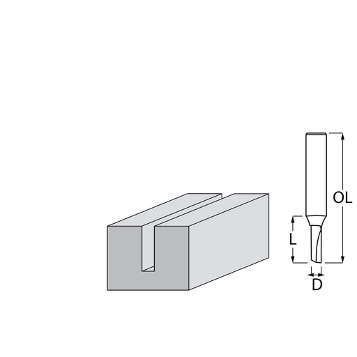 Straight Bit 1 Flute 4x13x51mm Makita D-47385 Pribor MAKITA D-47385 Madras doo Beograd